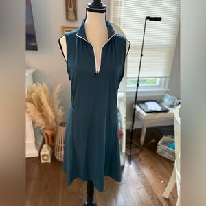 Teal Sleeveless Athleisure  Dress